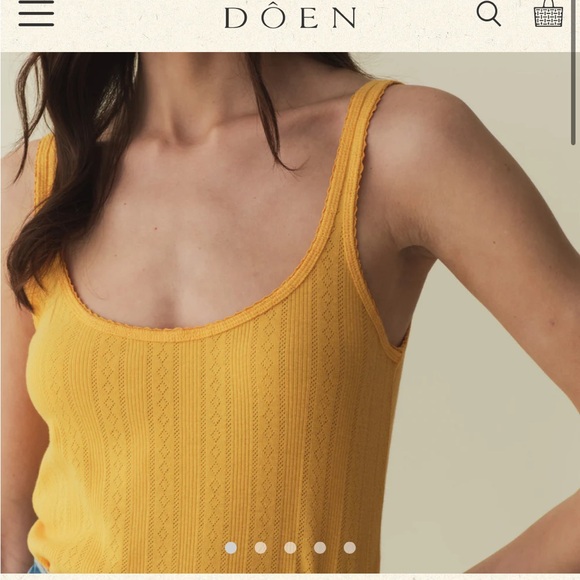 DOEN Shae Tank yellow S new w tags - Picture 4 of 5